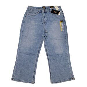 Lee Capri Jeans Womens 12 Medium Mid Rise Legendary Style Light Blue Tags
